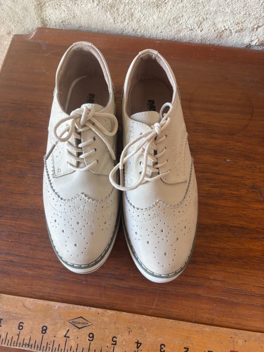 Dadawen Leather Ladies Wingtips-Size 38/7.5-8